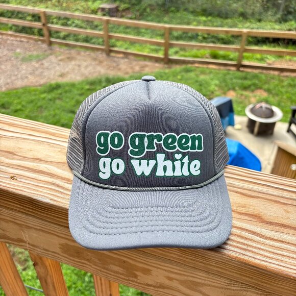 Go Green Go White Michigan State Spartans Trucker Hat - Picture 1 of 1